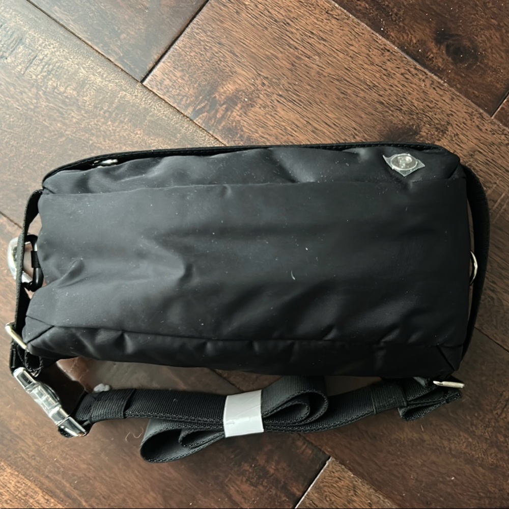 Sleek Black Belt Bag with Water-Resistant Finish